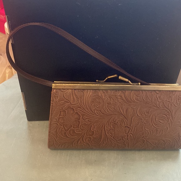 BROWN CONVERTIBLE CLUTCH BAG - Picture 4 of 6